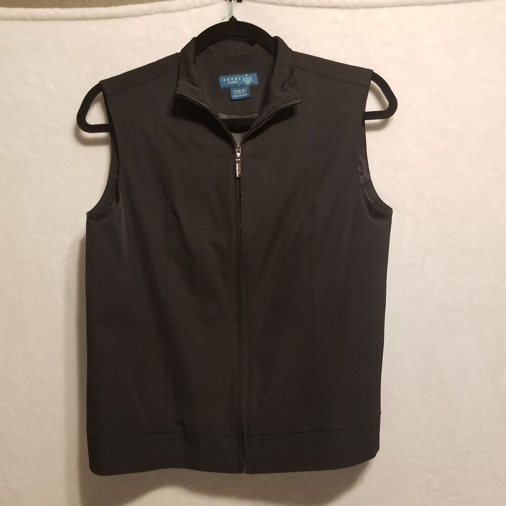 Astra Classic Womens Small Vest Full Zip Nylon Stretch Golf Outdoors Hiking